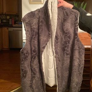 Faux Fur Vest, Flippable